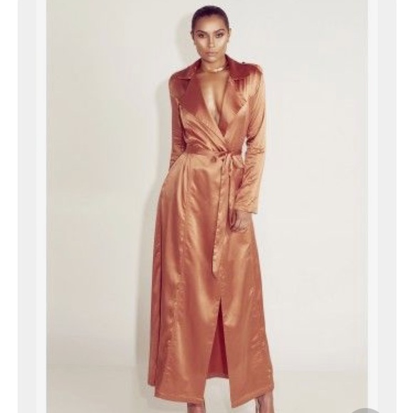 satin maxi duster